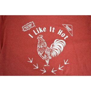 I Like It Hot Rooster Men's XL Red Short Sleeve T-Shirt